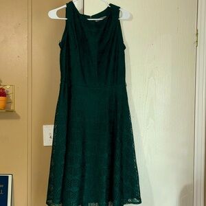 Size 10 Danny and Nicole Emerald Green Dress. Missing Belt